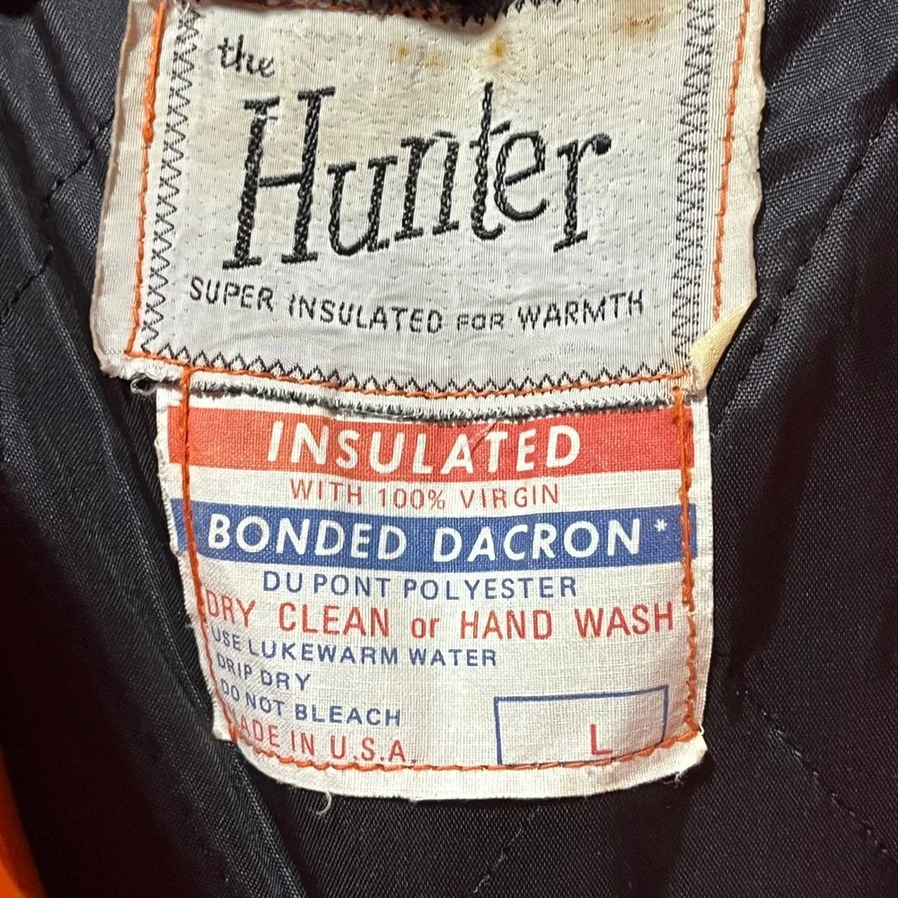 Vintage The Hunter Jacket Mens Large Orange USA Colt Python‎ NRA Championship